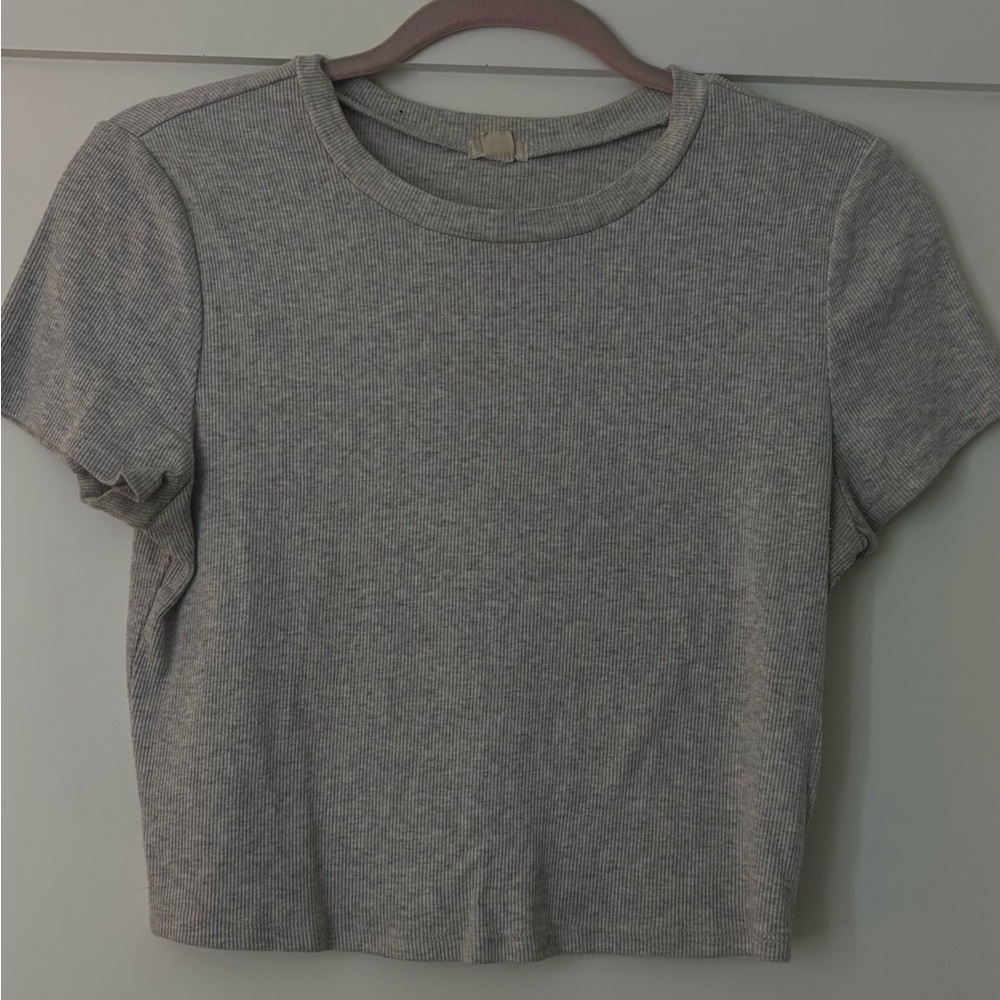 Garage Gray Ribbed Baby Tee